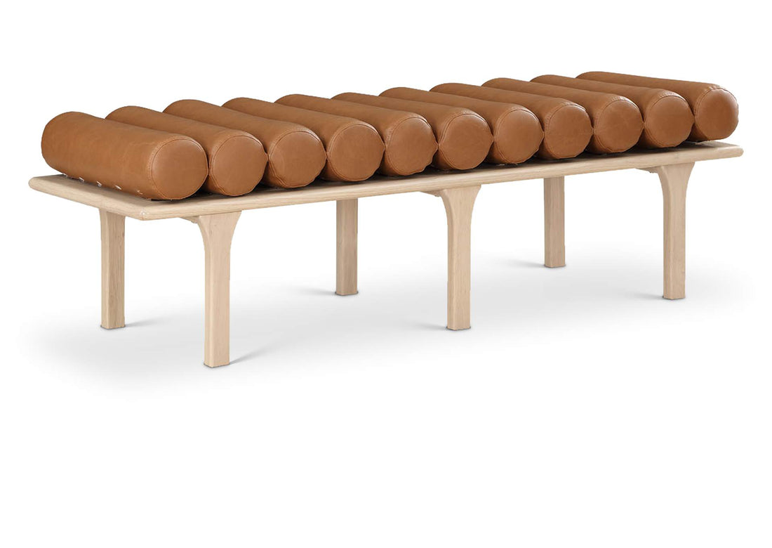 Modern Leather Bolster Bench
