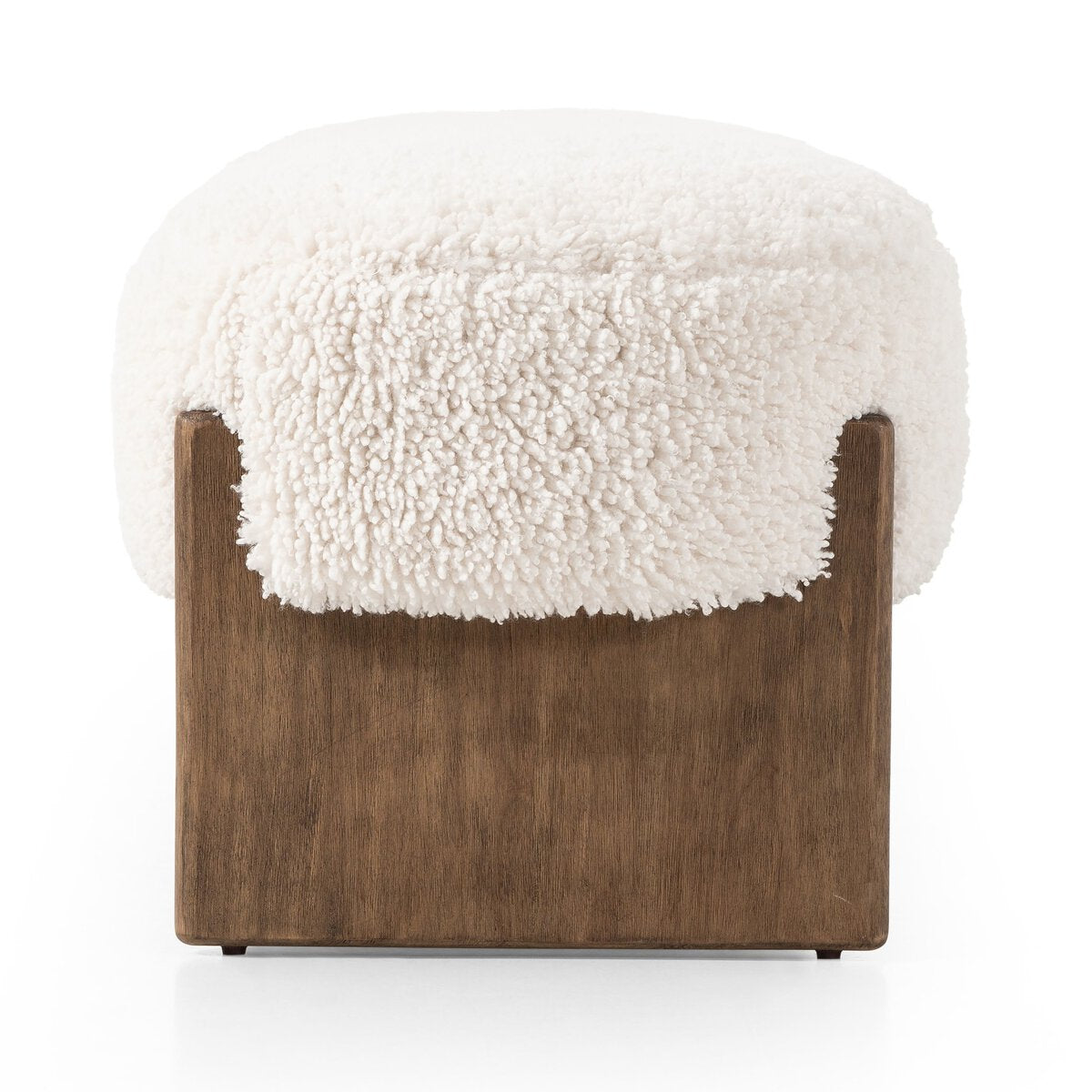 Four Hands Kensington Kirby White Fur Accent