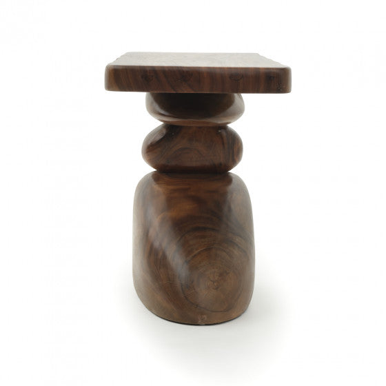 Dark brown wood console table