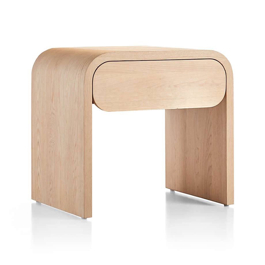 Modern Curved Wooden Side Table