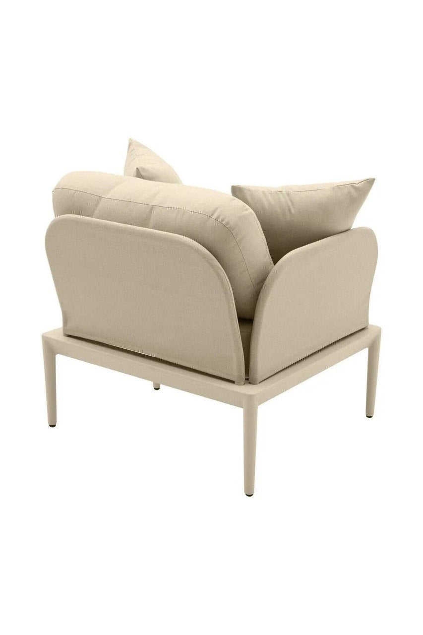 Modern Beige Lounge Chair with Cushions