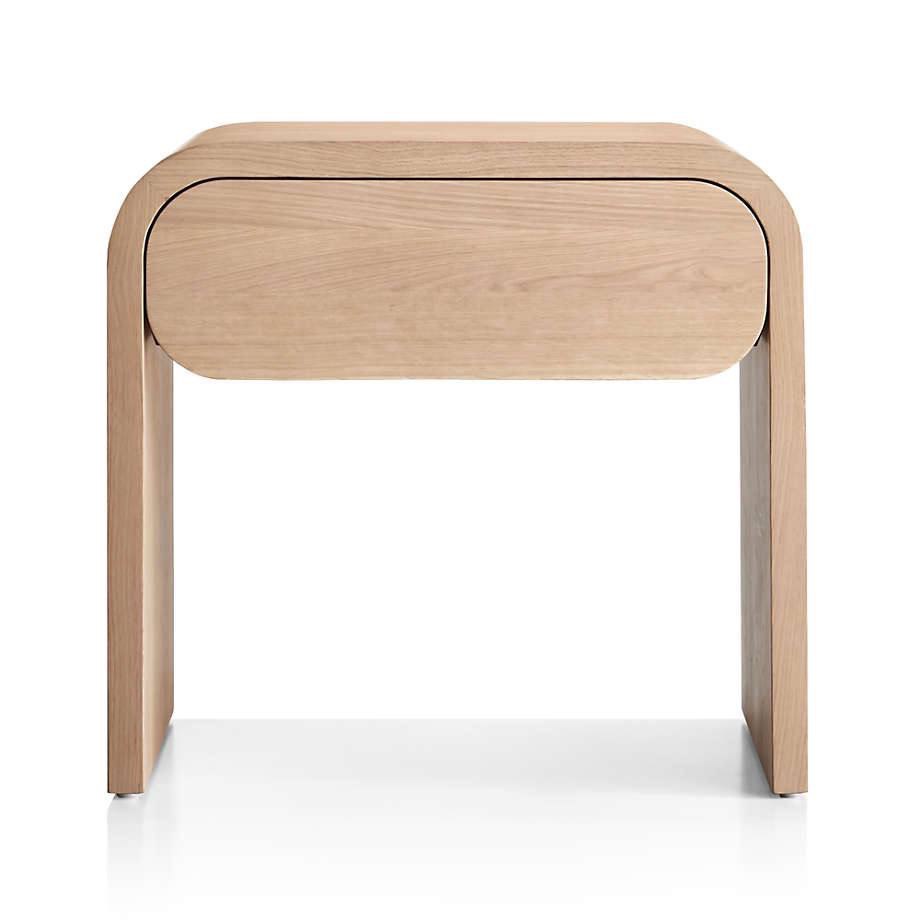 Modern Curved Wooden Side Table