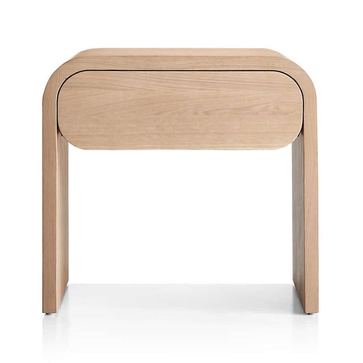 Modern Curved Wooden Side Table