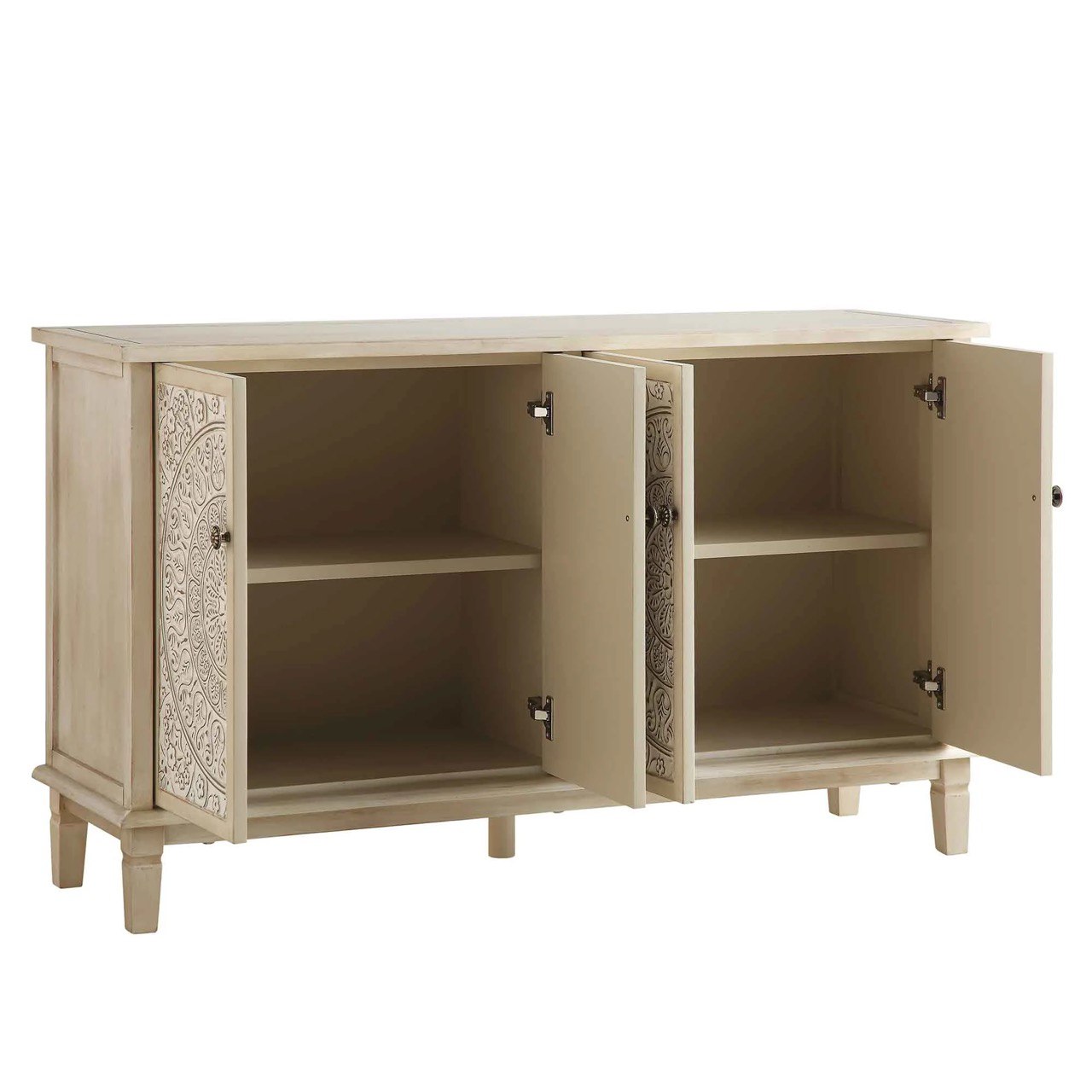 Hand-Carved Mandala Sideboard