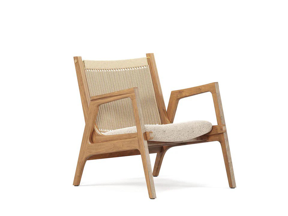 Natural Wooden Lounge Chair